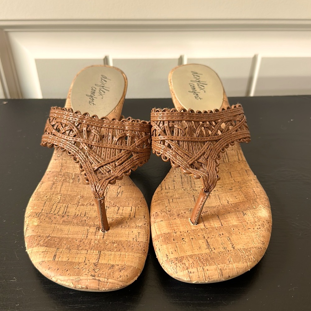 DexFlex Comfort Sandal Brown - Size 7